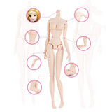 BJD 12 inch Toy Doll Goddess Image Hair Wigs for 1/6 3D Eyes Doll Wigs SD Dolls Flexible Joint Movable Accessory