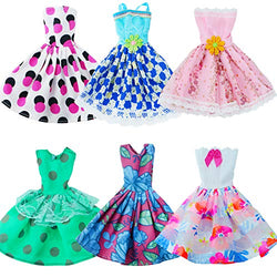 BJDBUS 6 Pcs Ball Mini Gown Dress for 11.5 inch Girl Doll Clothes Playset