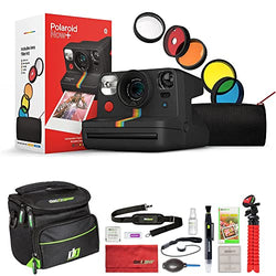 Polaroid Originals PRD9061 Now+ Instant Camera, Black with Lens Filter Set Bundle with Deco Photo Camera Bag
