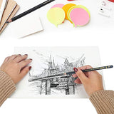 TAMATA Professional Drawing Sketching Pencil Set - 12 Pieces Art Drawing Graphite Pencils(12B - 4H), Ideal for Drawing Art, Sketching, Shading, for Beginners & Pro Artists
