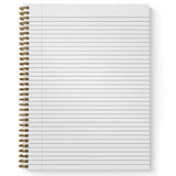 Softcover Classic Floral Notes 8.5" x 11" Spiral Notebook/Journal, 120 College Ruled Pages, Durable Gloss Laminated Cover, Gold Wire-o Spiral. Made in The USA