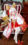 1/4 BJD Clothes Improved Witch Costume Kimono Contains Feathered Arrow and Cherry Blossom Fox Mask,B