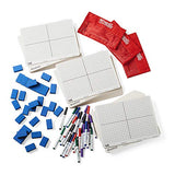 hand2mind XY Coordinate Grid White Boards for Students, Grid Board for Graphing, Dry Erase Boards, Portable Whiteboard, School Supplies, Classroom Supplies (Pack of 30)