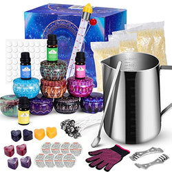 Vutlue Candle Making Kit, Soy Wax Candle Making Kits for Adults, Beginners, Kids Including Wax, Wicks, 4 Kinds of Scents, Dyes, Melting Pot, Candle tins- DIY Arts and Crafts Candles Making Kit