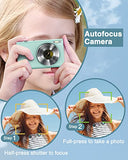 Digital Camera, Zostuic 2.7K Autofocus 48MP Kids Camera with 32 GB Card 16X Compact Portable Mini Toy Cameras Christmas Birthday Festival Gift for 4-15 Year Old Kid Children Teens Girls Boys(Green)