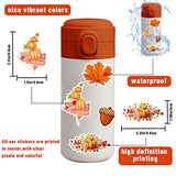 YUJUN 50 PCS Thanksgiving Stickers , Autumn Fall Pumpkin Turkey Maple Leaf Stickers Decals for Thanksgiving Water Bottles Luggage Cards Envelopes Scrapbook Laptop Gift Party Decoration for Kids Teens