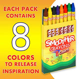 Dolicer Crayon 8ct, Back to School Supplies Toddler Crayons 1 Pack with 8 Assorted Color Crayons Bulk Classic Crayon Pack Crayon Set Party Favor, Safe Gifts for Toddler Kids Children (1 Pack)