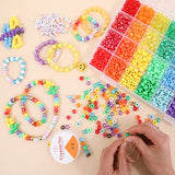 Miss Rabbit 1660+ Pcs Kandi Beads Kit for Bracelet Making, Rainbow Hair Beads for Braids for Girls Women, Pony Beads for Jewelry Making with Colorful Letter Beads Hair Beaders and Hair Rubber