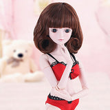 MonkeyJack Sexy Lace Design Bra Underwear Underclothes for 1/3 BJD SD Lolita AS DZ DOD Doll Red