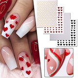 Love Heart 3D Nail Art Design Sticker Decal Decals Flower Nail Stickers DIY Nail Polish Nail Adhesive Stickers Nail Tattoos Nail Applique Nail Stickers Decoration