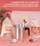 CHAMBERY Candle Making Kit, 87 Piece Full Candle Making Kit for Adults, Kids, Teens and Beginners, Including, 2lb Soy Wax, 6 Scents, 8 Type Dye Wax, 6 Glass Jars, Wicks, Melting Pitcher and More