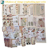 230 Pcs Vintage Journaling Scrapbooking Supplies Scrapbook Stickers Paper for Bullet Journals Junk Journal Supplies DIY Art Craft with Lace Aesthetic Stickers Kits for Collage Cottagecore Picture Frames Decor (Nature)