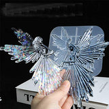 Silicone Angel Fairy Resin Epoxy Mold Girl Wings Jewelry Pendant Crystal Casting Making Mould DIY Craft Tool Cake Topper Decoration Molds Tool