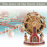 LOVE FOR YOU Rotating Ferris Wheel Bear Music box Exquisite gift Music Box for women Girls Boys mom kids Valentines gift birthday gift（Melody:Castle in The Sky）