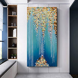 Yotree Paintings, 24x48 Inch Paintings Oil Hand Painting 3D Hand-Painted On Canvas Abstract Artwork Art Wood Inside Framed Hanging Wall Decoration Abstract Painting