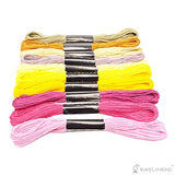 RayLineDo Embroidery Thread 50 PCS Skeins Stranded Deal Embroidery Threads Embroidery Floss