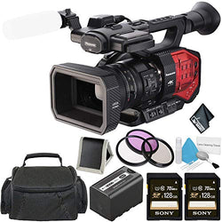 Panasonic AG-DVX200 4K Handheld Camcorder - Bundle with 2X 128GB Memory Cards + Carrying Case + More