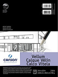 Canson Artist Series Vidalon Vellum Paper Pad, Translucent and Acid Free for Pencil, Ink and