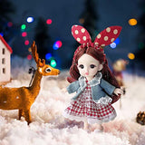 YOUQIAN Children's Day Gift for Boys/Girls Cute Girl Toy Children's Toy 16cm Darling BJD Doll，100 Handmade Craftsmanship,is The for Children