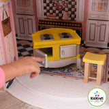 KidKraft Magnolia Mansion Wooden 3 Level 6 Room Dollhouse for 18 Inch Dolls with 13 Furniture Pieces Including Working Lamps