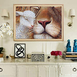 DIY 5D Diamond Painting,DIY Diamond Painting by Numbers Diamond Embroidery Kit Lion and Lamb 15.7x11.8in 1 Pack by May Bob