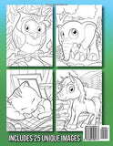 Cute Animals: An Adult Coloring Book with Fun, Easy, and Relaxing Coloring Pages for Animal Lovers