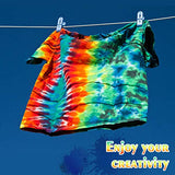 26 Colors Tie Dye Kits for Kids One Step Fabric Tie Dye Kit Party Supplies Permanent Gift Rainbow Non-Toxic