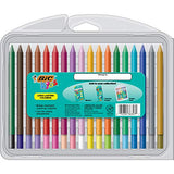 BIC Kids Crayons, Assorted Colors, Durable Case, 36-Count (BKPCP36-AST)