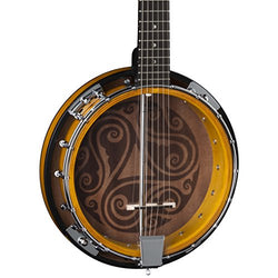 Luna Celtic 6-String Banjo, Tobacco Burst