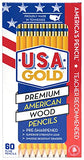 U.S.A. Gold Pre-sharpened American Wood Cased #2 HB Yellow Pencils, 60 Pack