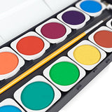 Arteza Premium Watercolor Paint Set, 25 Vibrant Color Cakes, Includes Paint Brush (Set of 25)