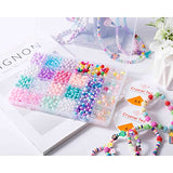 XICHIGO 1800pcs Pearl Round Beads for Jewelry Making Kit for Kids Girls Smile Fruit Polymer Clay Beads Mermaid Starfish Shell Rainbow Charms Bead Kit for Bracelets Necklaces Rings