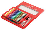 Faber-Castell Classic Colored Pencils Tin Set, 48 Vibrant Colors In Sturdy Metal Case - Premium