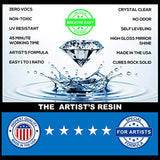 Epoxy Resin Art Resin Crystal Clear Formula -2 Gallon Kit -The Artist's Resin for Coating, Casting, Resin Art, Geodes, Tabletop, Bar Top, Live Edge Tables, River Tables- Non-Toxic