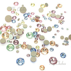 BABY Colors mixed with Swarovski 2058 Xilion / 2088 Xirius Rose flatbacks sizes ss5, ss7, ss9,