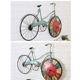 Yongyong Large Retro Wrought Iron Creative Bicycle Wall Hanging Wall Clock Home Living Room