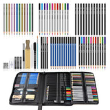 Art Supplies 74 Pieces Colored Pencils,Drawing Pencils with Zipper Case,Drawing Supplies Sketch Pencils Drawing Set for Boys,Girls,Adults,Hobbyists,Art Stuff,Coloring Pencils