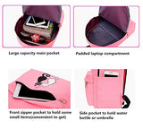 4Pcs Cute Cat Prints Canvas Primary School Bag Rucksack Backpack Set for Girls Elementary Bookbag