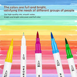 Hethorne Art Markers - Markers for Adult Coloring Dual Tip Drawing Pen Set 72 Colors