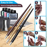 Calligraphy Set For Beginners, 3 Calligraphy Pens, 4 Ink Bottle 15ml, 20 Calligraphy Nibs, 1 Calligraphy Pen Holder, Dip Pen Set, Perfect Gift For Men, Women And Kids, Calligraphy Kit For Beginners