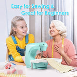 Sewing Machine, Mini Sewing Machine for Beginner with Eco-Friendly Material, Dual Speed Portable Sewing Machine with Extension Table, Light - Easy to Use, Best Gift for Kids and Women, Space Saver