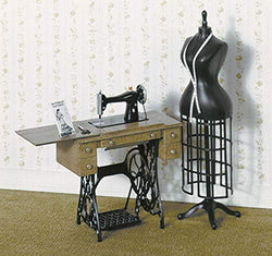 Melody Jane Chrysnbon Dollhouse Sewing Machine & Mannequin Furniture Kit Model Kit F-200