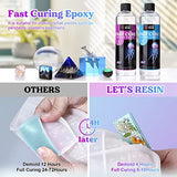 LET'S RESIN Fast Curing Epoxy Resin Kit-4 Hours Demold, 20OZ Quick Cure & Bubble Free Epoxy Resin,Crystal Clear Epoxy Resin for Craft,Art, Resin Supplies with Foil Flake, Resin Cup,Stir Stick