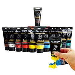 Acrylic Paint Set for Adults, PENTRISTA 20 Colors/Tubes(75ml,2.54oz) Rich Pigments,Non Fading,Non Toxic,Art Paints for Artist Hobby Painters,Art Supplies for Canvas Painting,Ideal for Fabric &Oil Paint