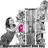 Replacement Shower Door for Barbie Doll Dream-House #X7949 - Purple Curved Door with Silver Handle