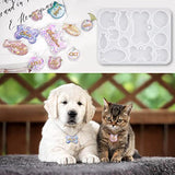 EMTFTOI 6pcs Resin Earring Mold and 1pcs Resin Pet Tag Mold,DIY Jewelry Resin Casting Molds Set with 14pcs Decorative Accessories Used for Earring Charm Pendant Pet Tag Jewelry Making