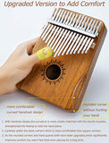 Kalimba 17 Key Thumb Piano Upgrade Design Acacia Wood Protective Case Tune Hammer Portable Handmade African Musical Instrument for Kids Adult Beginners Professionals
