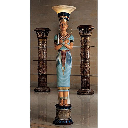 Design Toscano Queen Nefertiti Sculptural Floor Lamp