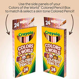 Crayola Colored Pencils Bulk Set, Colors of The World, 6 Sets of 24 New Pencil Colors