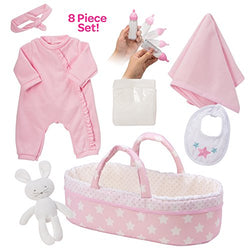 Adora Adoption Baby Essentials “It's A Girl” 16" Girl Clothing Toy Gift Set for 3 Year Old Kids & Up, 8 Piece Its a Girl